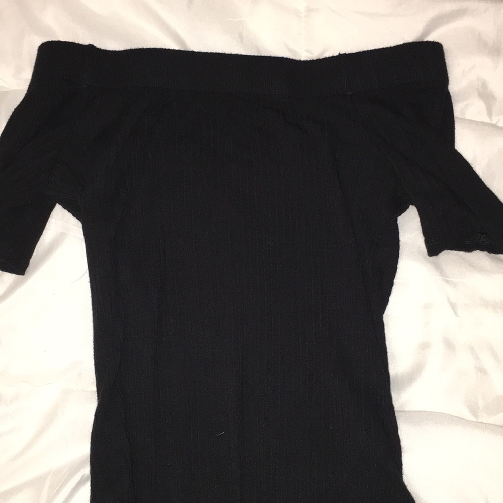 Black Off the Shoulder Bodysuit